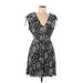 Old Navy Casual Dress - A-Line V-Neck Short sleeves: Black Dresses - Women's Size Small