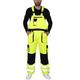 KATCH Mens Hi Vis Contrast Bib & Brace Work Wear Dungarees Work Dungarees For Men UK High Visibility Ulined Overall Safety Hi Viz Dungarees-Yellow-3XL