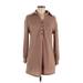 Shein Casual Dress - Shirtdress Collared Long sleeves: Tan Print Dresses - Women's Size Small