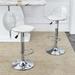 Bar Chairs Bar Stools,Can rotate 360 ° and adjust lifting,PET backrest and leather seats,Set of 2