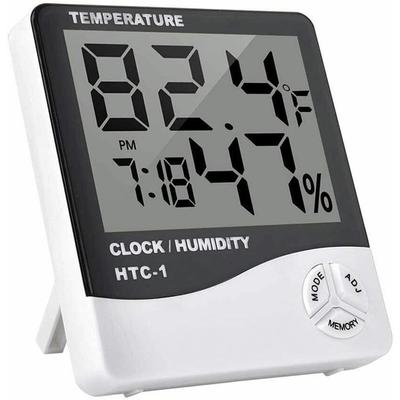 Indoor Digital LCD Thermometer Hygrometer Alarm Clock