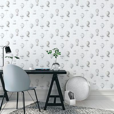 Galerie Wallcoverings Nostalgie Collection Air Ships Balloons Effect Non-woven Metallic Wallpaper Roll