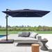 BONOSUKI 10x10FT Cantilever Patio Umbrella Infinite Angle Adjustment w/Base