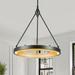 Contemporary 23.6in Black Dimmable LED Ring Pendant Light