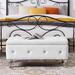 Luxury Storage Ottoman Bench, PU Upholstered Flip Top Ottoman