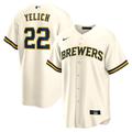 Milwaukee Brewers Nike Offizielle Replica Heim Trikot - Herren mit Aufdruck Yelich 22