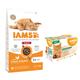 2x3kg Indoor with Chicken IAMS Dry Cat Food + 12x85g IAMS Delights Wet Cat Food