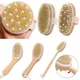 Brosse de bain pour le dos avec manche en bois bain corporel SPA douche sèche livres gIslande