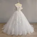 Robe de mariée à effet d'illusion de princesse en Tulle longueur au sol tenue de bal 2023