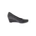 Clarks Wedges: Gray Solid Shoes - Women's Size 5 - Round Toe