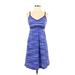 Athleta Active Dress - A-Line: Blue Color Block Activewear - Women's Size Small