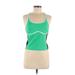 Sonoma Goods for Life Active Tank Top: Green Color Block Activewear - Women's Size Medium