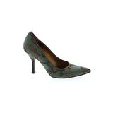 BCBGMAXAZRIA Heels: Slip-on Stiletto Cocktail Party Green Shoes - Women's Size 5 1/2 - Pointed Toe