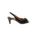 Cole Haan Heels: Black Solid Shoes - Women's Size 6 1/2 - Peep Toe