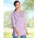 Blair Women's Foxcroft Striped Non-Iron Tunic - Purple - 16P - Petite