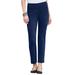 Blair Women's SlimSation® Ankle Pants - Blue - 8PS - Petite Short