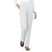 Blair Women's Everyday Knit Straight-Leg Pants - White - M - Misses