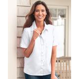 Blair Women's Foxcroft Non-iron Classic Fit Camp Shirt - White - 8P - Petite