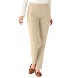 Blair Women's SlimSation® Tapered-Length Pants - Tan - 10P - Petite