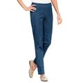 Blair Women's SlimSation® Tapered-Length Pants - Denim - 4P - Petite