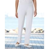 Blair Women's SlimSation® Straight-Leg Pants - White - 10 - Misses