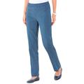 Blair Women's SlimSation® Straight-Leg Pants - Denim - 12 - Misses