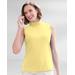 Blair Women's Essential Cotton Knit Sleeveless Mockneck Top - Yellow - PM - Petite