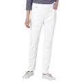 Blair Women's Liberty Knit Denim Slim Pull-On Jeans - White - M - Misses