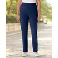 Blair Women's Everyday Knit Zip-Pocket Slim Pants - Blue - PXL - Petite