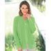 Blair Women's Seedstitch Open-Front Cardigan Sweater - Green - M - Misses