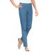 Blair Women's SlimSation® Tapered-Length Pants - Denim - 10PS - Petite Short