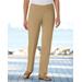 Blair Women's SlimSation® Straight-Leg Pants - Brown - 18 - Misses