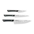 Shun 3 Piece Knife Set w/ Black POM Handle, Carbon Steel