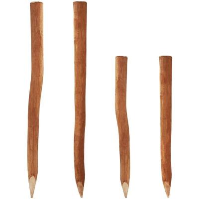 5 Holzpfosten für Staketenzaun 1,5m i Durchmesser 6-9cm i Zaunpfosten aus Haselnuss i Zaun-Pfahl Image
