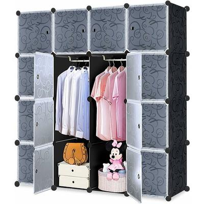 Naizy - diy Kleiderschrank Regalsystem aus Kunststoff Garderobenschrank Steckregal Image