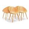 Frankystar - Cuba - Set von 4 Stühlen aus pp Senf im modernen Stil für Design-Interieur gelb