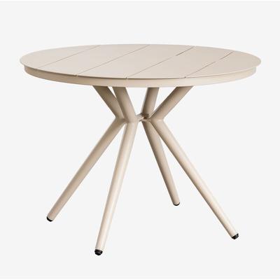 Sklum - Valerie runder Gartentisch aus Aluminium Beige Tapioca Ø100 cm Image