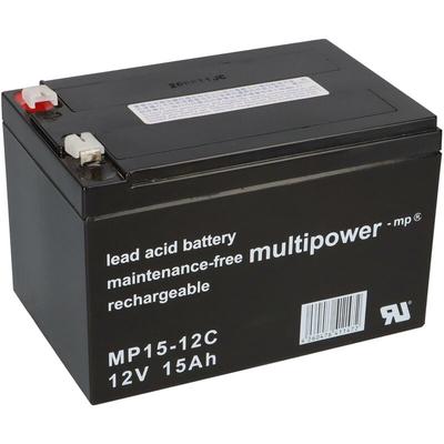 Multipower - Akku 12V 15Ah kompatibel Teufel Rockster mobiles Event Soundsystem mp Image