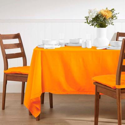 Tischdecke aus 100% Baumwolle, 138 x 138 cm, orange - Homescapes