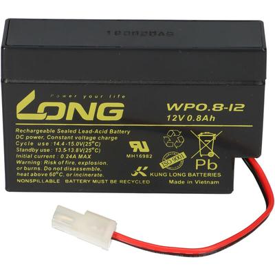Kung Long wp 0.8-12 12V 0,8Ah amp Stecker agm Blei Batterie Image