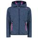 CMP - Girl's Jacket Fix Hood Jacquard Knitted 3H19825 - Fleecejacke Gr 152 blau