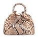 Baozi Python Print Leather Bag