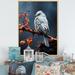 Design Art Bird Ethereal Roost - Bird Canvas Print Plastic in Blue/Gray/Orange | 44 H x 34 W x 1.5 D in | Wayfair FL107068-34-44-MA