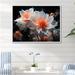 Design Art Coral Underwater Flowers - Floral Wall Art Prints Metal in Orange/White | 30 H x 40 W x 1.5 D in | Wayfair FL108933-40-30-WH