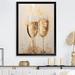 Design Art Golden Champagne In Glass III - Wine & Champagne Canvas Wall Art Metal | 32 H x 24 W x 1 D in | Wayfair FDP108210-24-32-BK