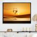 Design Art Aperitifs Aura Champagne Glass - Wine & Champagne Wall Decor Canvas in Brown/Yellow | 12 H x 20 W x 1 D in | Wayfair FL108190-20-12-BK