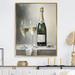 Design Art Legacys Lure Champagne & Glass I - Wine & Champagne Wall Decor Metal in Gray/Green | 32 H x 24 W x 1 D in | Wayfair FL108229-24-32-GD