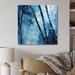 Design Art Serenity In Wild Blue Bamboo III - Bamboo Canvas Art Print_106641 Canvas in Black/Blue | 24 H x 24 W x 1 D in | Wayfair PT106641-24-24
