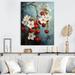 Design Art Chuckling Cherry Charm - Fruits Canvas Art Print_105728 Metal in Blue/Red/White | 32 H x 24 W x 1 D in | Wayfair PT105728-24-32