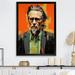 Design Art Pop Art Olive Oldman Portrait II - Portrait Wall Art Living Room_105813 Metal in Black/Green/Orange | 32 H x 16 W x 1 D in | Wayfair